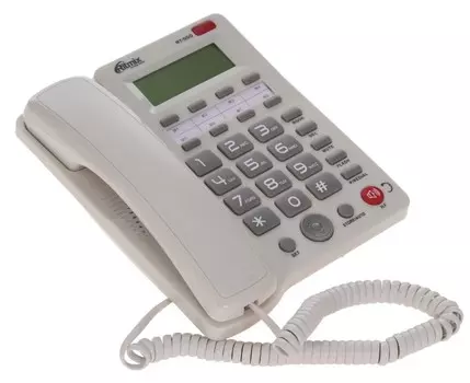 Телефон проводной Ritmix RT-550 80002154 белый/серый