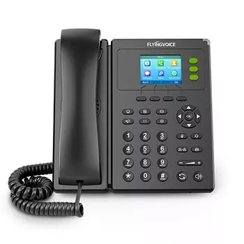 Телефон SIP Flying Voice FIP11CP IP телефон, цветной дисплей 2.4" , 320x240, 2xEthernet 10/100, 3 аккаунта SIP, WI-FI, Poe, блок питания