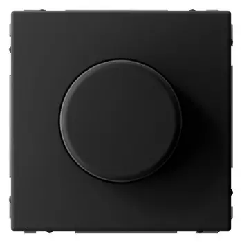 Светорегулятор Systeme Electric GAL001023 ArtGallery поворотно-нажимной LED, RC, 400Вт, механизм, Карбон