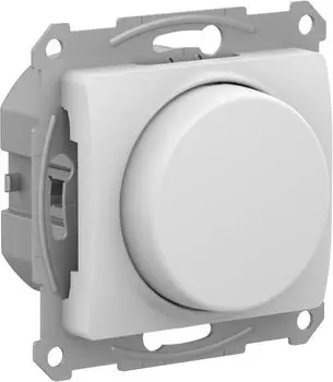 Светорегулятор Systeme Electric GSL000123 Glossa поворотно-нажимной LED, RC, 400Вт, механизм, белый