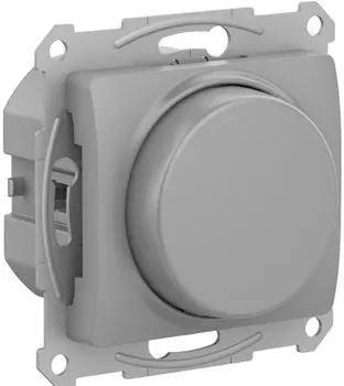 Светорегулятор Systeme Electric GSL000323 Glossa поворотно-нажимной LED, RC, 400Вт, механизм, алюминий