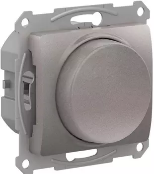 Светорегулятор Systeme Electric GSL001223 Glossa поворотно-нажимной LED, RC, 400Вт, механизм, платина