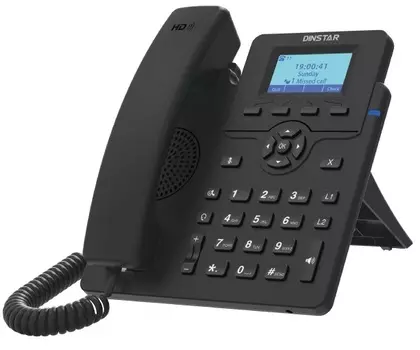 Телефон VoiceIP Dinstar C60U 2xEthernet 10/100, LCD 132x64, 2 аккаунта SIP, 5-ти сторонняя конференция, БП