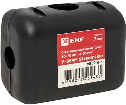 Сжим EKF y859m ответвительный (орех) У859М (50-70 мм2; 4-35 мм2) StreamLine
