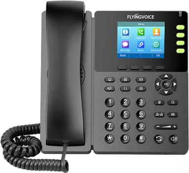 Телефон VoiceIP Flying Voice FIP14G 2xEth 10/100/1000, Color LCD 3.5", 8 аккаунта SIP, Wi-Fi