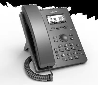 Телефон VoiceIP Flying Voice P10P IP телефон, 2xEthernet 10/100, LCD 132x64, 2 аккаунта SIP, G722, Opus, Ipv-6, порт для гарнитуры, книга на 2000 запи