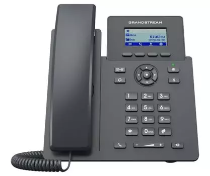 Телефон VoiceIP Grandstream GRP-2601 2 SIP аккаунта, 2 линии 10/100, дисплей 2,21"(132x48), б/п в комплекте