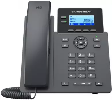 Телефон VoiceIP Grandstream GRP-2602G 4 SIP аккаунта, 2 линии 10/100/1000 дисплей 2,21"(132x48), без б/п