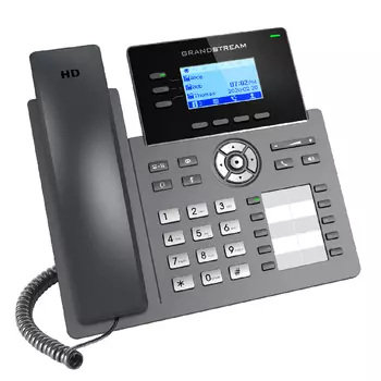 Телефон VoiceIP Grandstream GRP-2604 6 SIP аккаунтов, 3 линии 10/100/1000, дисплей 2,48"(132x64), 10 BLF кнопок, б/п в комплекте