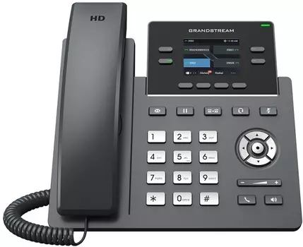 Телефон VoiceIP Grandstream GRP-2612G 4 SIP аккаунта, 2хEthernet,10/100/1000,дисплей 2,4" цветной, книга на 2000 контактов,POE