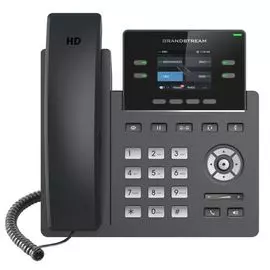 Телефон VoiceIP Grandstream GRP-2612P 2 SIP аккаунта, 2хEthernet, 10/100, дисплей 2,4" цветной, книга на 1000 контактов,POE, Opus, без блока питания