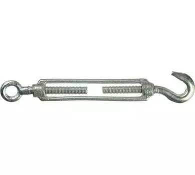 Талреп Rexant DIN 1480 М8 крюк-кольцо DIN1480, оцинкованный, М8, внутренний диаметр кольца 10 мм, длина талрепа 110 мм, рабочая нагрузка 3,7 кН