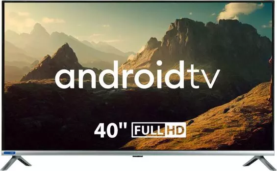 Телевизор Hyundai H-LED40BS5008 серебристый/FHD/40" LED/60Hz/DVB-T2/DVB-C/DVB-S/DVB-S2/WiFi/Smart TV/Android TV/3*HDMI/2*USB