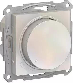 Светорегулятор Systeme Electric ATN000423 AtlasDesign поворотно-нажимной LED, RC, 400Вт, механизм, Жемчуг