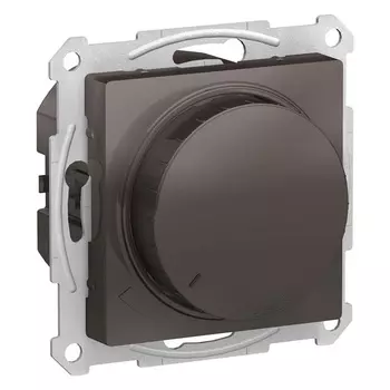 Светорегулятор Systeme Electric ATN000623 AtlasDesign поворотно-нажимной LED, RC, 400Вт, механизм, Мокко