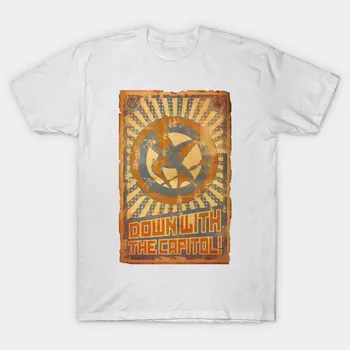 Футболка женская Down With The Capitol Harajuku Print Kawaii футболка летняя с коротким рукавом женская футболка топ футболка S