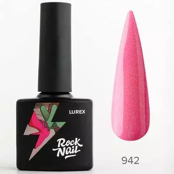 RockNail, Гель-лак RockNail Lurex 942 - Фуксия, 10 мл
