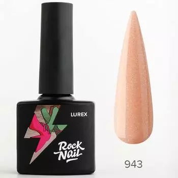 RockNail, Гель-лак RockNail Lurex 943 - Абрикосовый, 10 мл