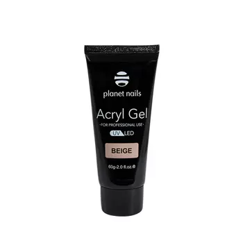Planet Nails, Acryl Gel камуфлирующий, бежевый, 60 г