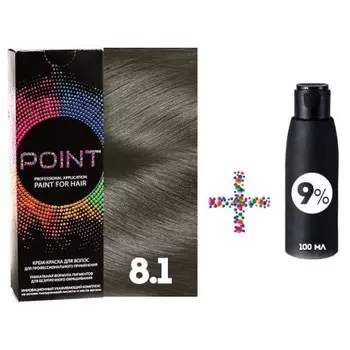 POINT, Крем-краска для волос 8.1 и крем-окислитель 9%
