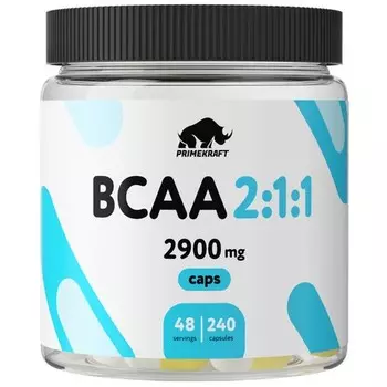 Prime Kraft, Аминокислота BCAA 2:1:1 «Чистая», 240 капсул