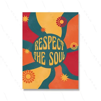 Groovy 60s Love Modern Fashion Art Poster Print Hippie Soul Quote Cartoon Hairstyles Girl Room Wall Canvas Painting Home Decor 21x30cm No Framed