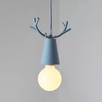 Подвесной светильник для детской рога Deer One синий ImperiumLoft Deer-One01 (178108-26)