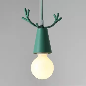 Подвесной светильник для детской рога Deer One Зеленый ImperiumLoft Deer-One01 (178111-26)