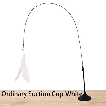 Интерактивная игрушка для кошек Handfree Cat Stick Играющий котенок Играющий тизер Палочка Игрушка на присоске Птица/перо Кошачья палочка Товары для домашних животных