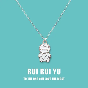RUI RUI YU модное милое ожерелье с подвеской в виде мумии, женское и мужское ожерелье лучшего друга, милое очаровательное ожерелье в виде мумии, ювелирные изделия для пары 1 PC синий