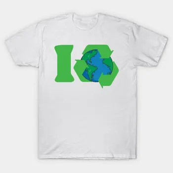 T Shirt Women Earth Day I Recycle Harajuku Print Kawaii Tshirt Summer Short Sleeve Female T-Shirt Top Tee S розовый