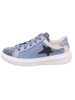 Кроссовки на шнуровке superfit, цвет blau/wei
