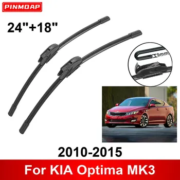2 дворника 24 +18 передние дворники сменные для KIA Optima MK3 2010-2015, щетки стеклоочистителя оригинальное оборудование щетка стеклоочистителя чёрный