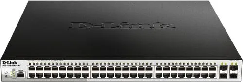 Коммутатор D-link DGS-1210-52MPP, управляемый, кол-во портов: 48x1 Гбит/с, кол-во SFP/uplink: SFP 4x1 Гбит/с, установка в стойку, PoE: 48x30Вт (макс. 740Вт) (DGS-1210-52MPP/ME/B3A)