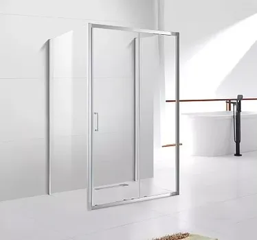 Душевой уголок Cezares Molveno 110х90 хром стекло прозрачное