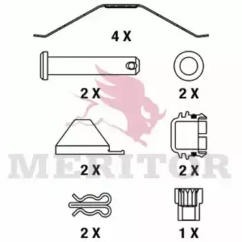 Тормозные колодки дисковые MERITOR MDP3165K