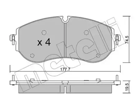 Тормозные колодки дисковые METELLI 22-1262-0