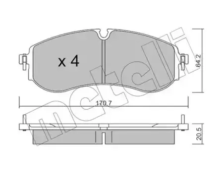 Тормозные колодки дисковые METELLI 22-1263-0