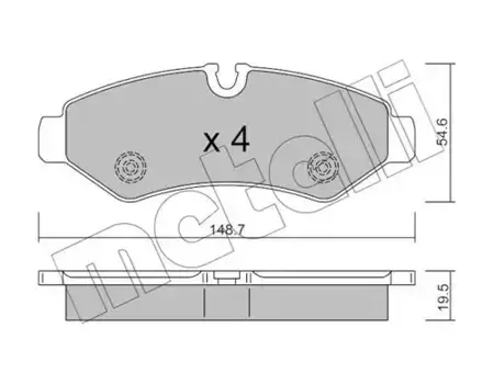Тормозные колодки дисковые METELLI 22-1275-0