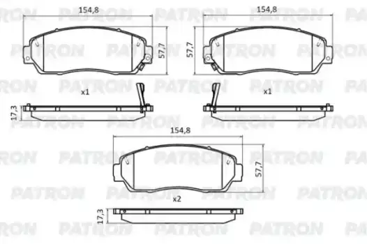 Тормозные колодки дисковые PATRON PBP354