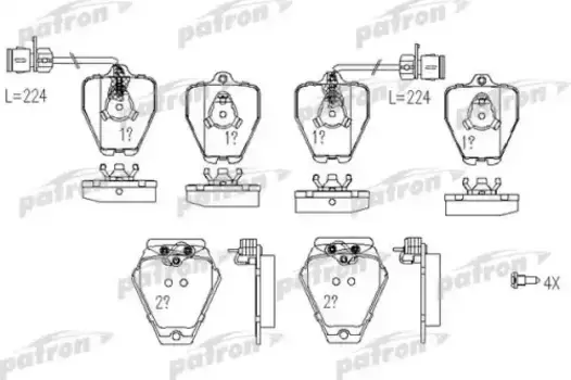 Тормозные колодки дисковые PATRON PBP985