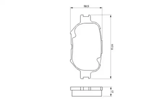 Тормозные колодки дисковые передняя ось BOSCH 0 986 424 808