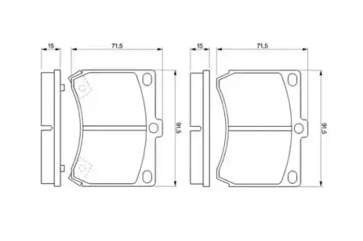 Тормозные колодки дисковые передняя ось BOSCH 0 986 460 974