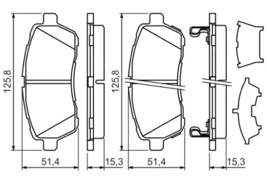 Тормозные колодки дисковые передняя ось BOSCH 0 986 494 321