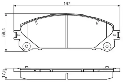 Тормозные колодки дисковые передняя ось BOSCH 0 986 495 169