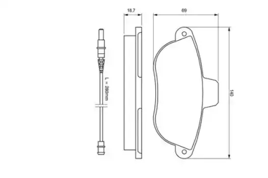 Тормозные колодки дисковые передняя ось BOSCH 0 986 424 415