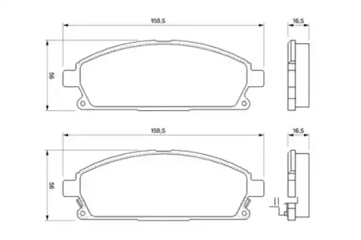 Тормозные колодки дисковые передняя ось BOSCH 0 986 424 715