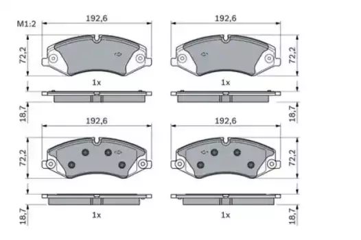 Тормозные колодки дисковые передняя ось BOSCH 0 986 494 980