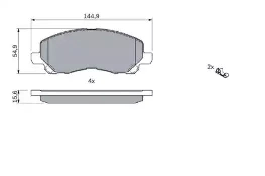Тормозные колодки дисковые передняя ось BOSCH 0 986 424 716