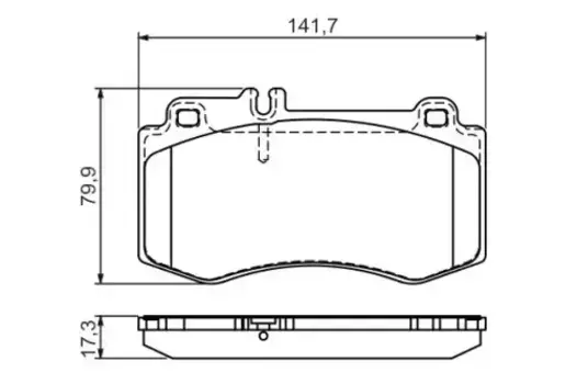Тормозные колодки дисковые передняя ось BOSCH 0 986 494 405